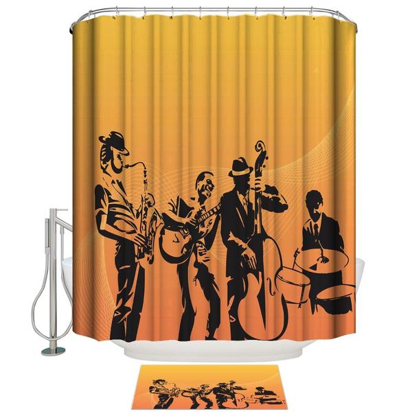 

shower curtains music character musical band bathroom mat with curtain accessory sets set