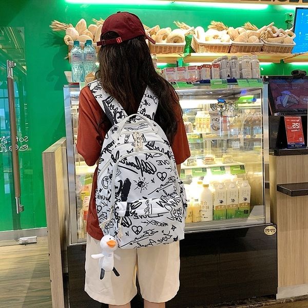 

2021 new ins trendy cool student backpack outdoor large capacity leisure bag