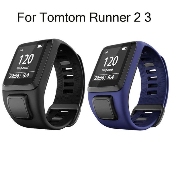 Nova pulseira de substituição de silicone relógio pulseira de banda para TomTom Runner 2 3 faísca 3 GPS Sport Watch Tom 2 3 Series Soft Band H0915