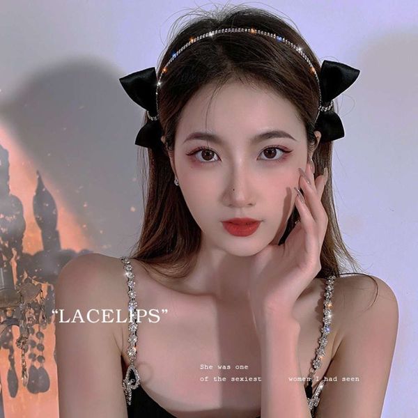 

hoop rhinestone black double side chic style net red same, Black;brown