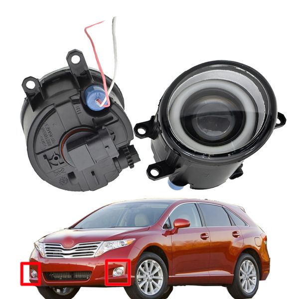 

for toyota venza 2009-2012 fog light pcs styling angel eye led lens front bumper lamp 12v h11