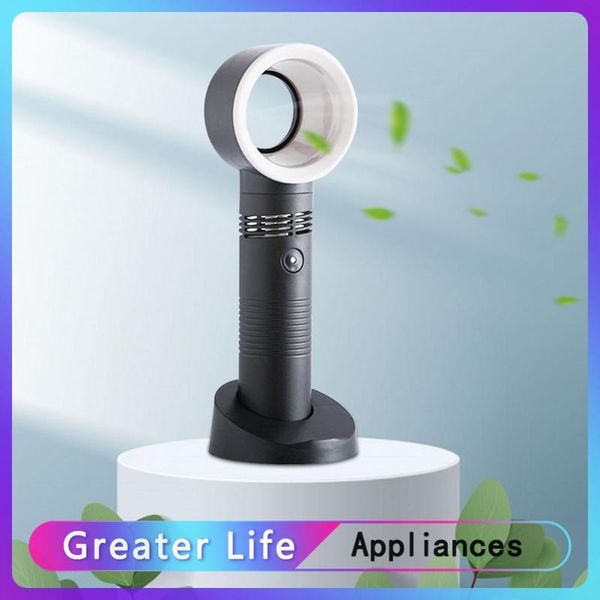 

electric fans portable bladeless fan handheld desksummer mini ultra-quiet air cooler usb remote control timing function
