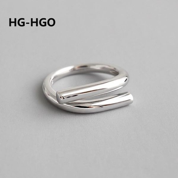 

cluster rings 925 sterling silver women jewelry korean fashion irregular vintage adjustable wide, Golden;silver