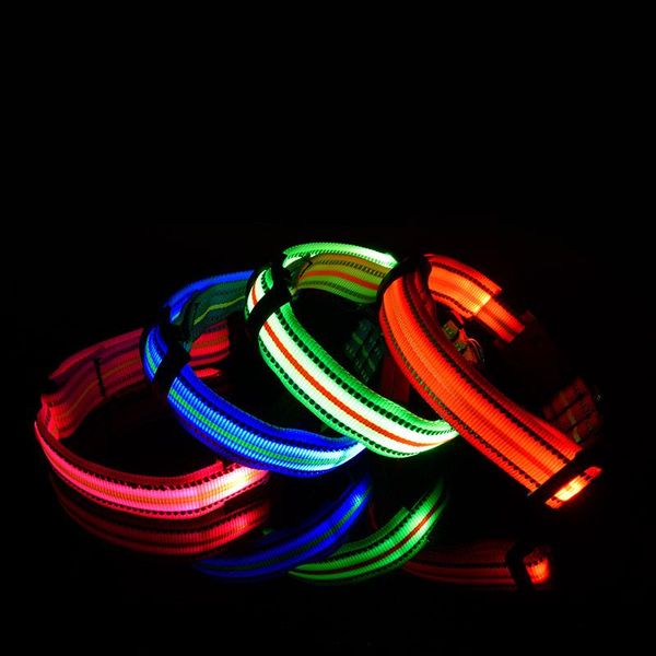 

dog collars & leashes waterproof led collar original magnetic charging glowing for leads pet product anti-lost dogs puppies