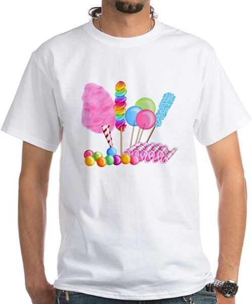 

men's t-shirts candy circus white t-shirt cotton, White;black