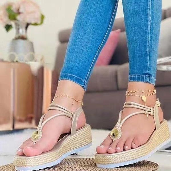 

sandals fashion rhinestones wedge women summer 2021 high heels platform shoes woman thick sole black white chunky