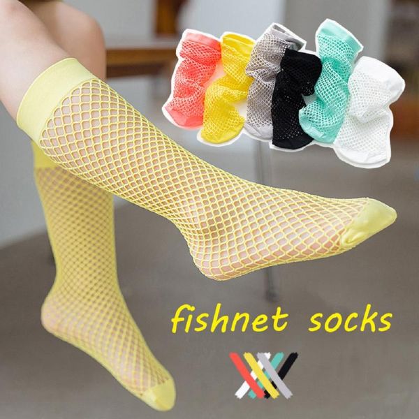 

fishnet socks for kids girls elasticity short knee bottoming outwear baby girl cute children, Pink;yellow