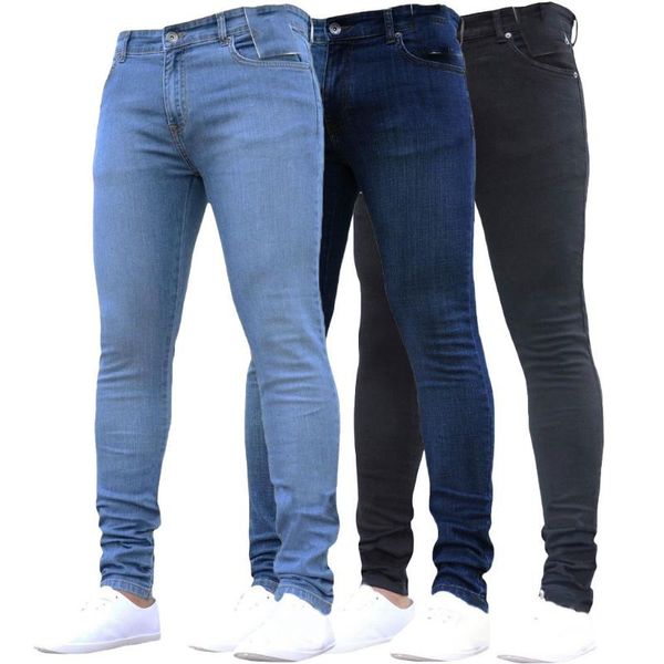 

yoga outfits men's pure color denim cotton vintage wash hip hop work trousers jeans pants, White;red