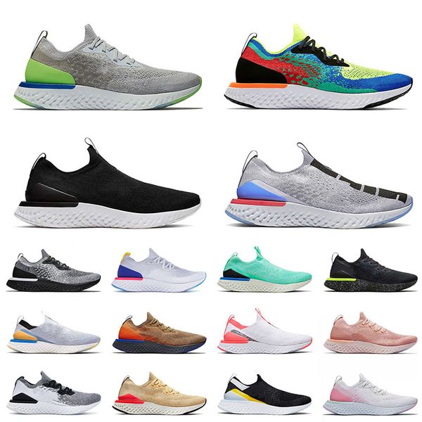 

epic fashion react v1 fly running shoes grey volt brownish yellow cookies and cream mens women knit v2 outdoor trainers sneakers 36-45