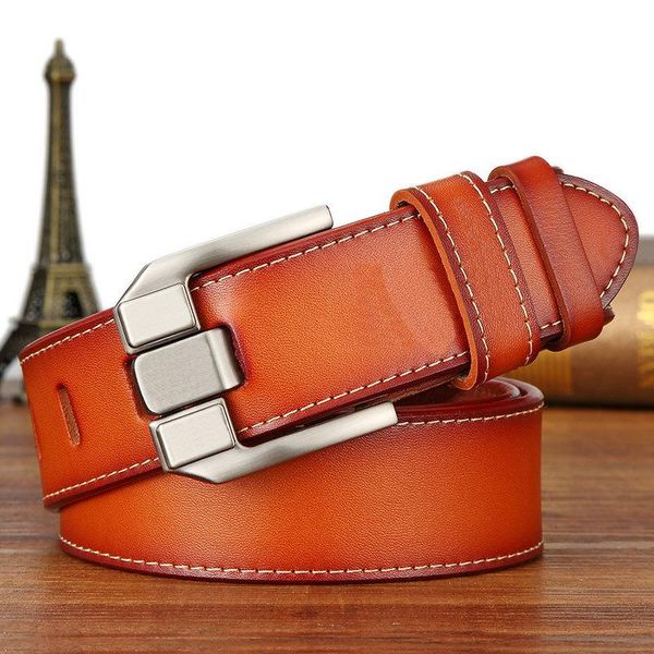 

belts men designer belt male trending alloy pin buckle waist strap fashion vintage jeans, Black;brown
