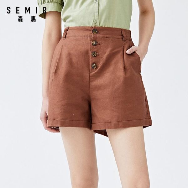 

women casual shorts cotton & linen 2021 retro summer trend ins style loose fashion for female women's, White;black