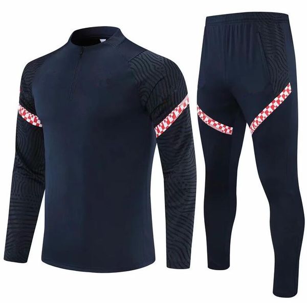 

21 22 soccer tracksuit jacket perisic rakitic srna kovacic 2021 men football training suit 12564, Black