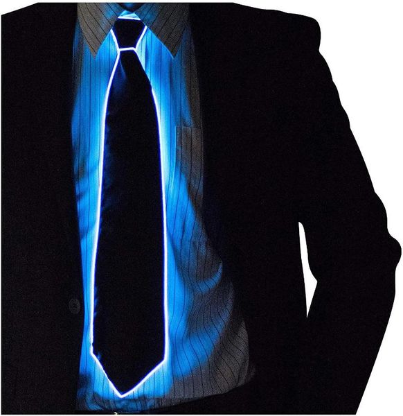 

party decoration fashion led luminous necktie el glowing line neon tie stripe masquerade cosplay