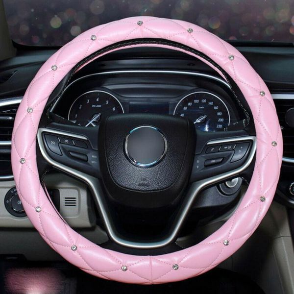 

steering wheel covers 15inch cover 38cm accessories non-slip w/ rhinestone bling car