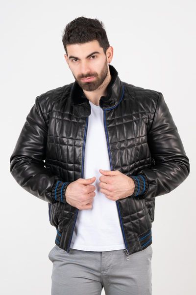 

genuine leather men jacket men's & faux, Black