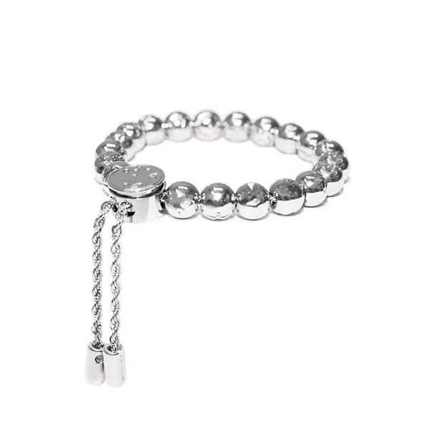 

fashion unique design round bead bracelet for couples titanium steel bracelet trend matching supply nrj linkb, Golden;silver