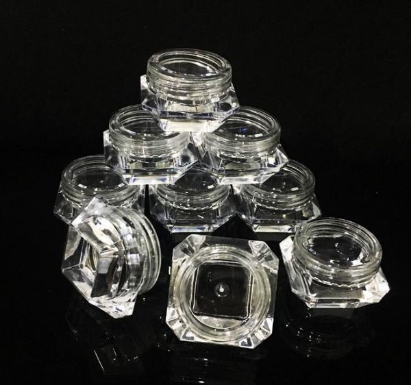 2022 Novo 10 pçs / lote 10G Plástico Cosmetic Jar Contente com tampa para embalagem de amostra de creme atacado