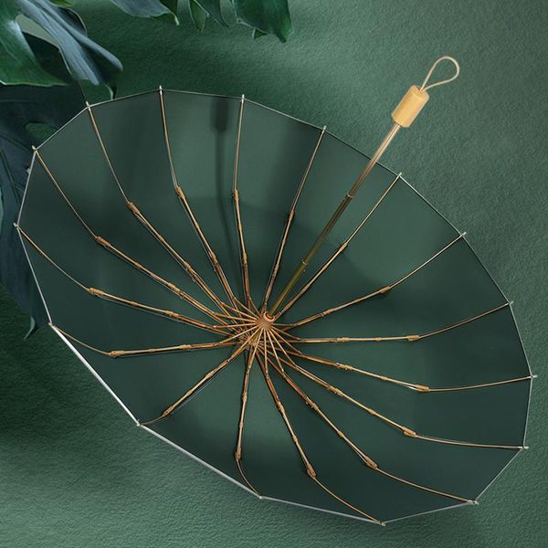 

umbrellas umbrella retro minimalist 16 bone large weather-resistant men and women fold twouse sun protection uv