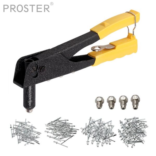

professional hand tool sets proster 200pcs rivets with rivet gun riveter heavy duty kit 2.4mm / 3.2mm 4.0mm 4.8mm for metalworking