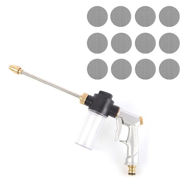 

water gun & snow foam lance 1 pcs high pressure spray washing machine garden watering hose & 40 5cm round flower pot hole grid mat