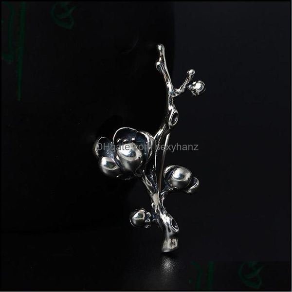 

other body jewelry vintage magnolia brooches 925 sterling sier stereoscopic flowers design fashion wild for women charms fine drop delivery, Slivery;golden