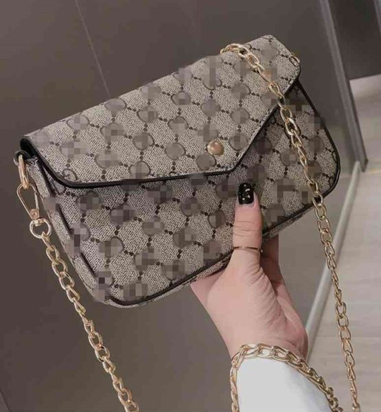 

fashion new women's bag sling single shoulder messenger bag small versatile three piece chain square purse black friday clearance sale