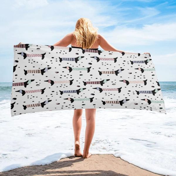 

towel cartoon dachshund dog bath camping bathroom accessories microfiber beach towels for adults