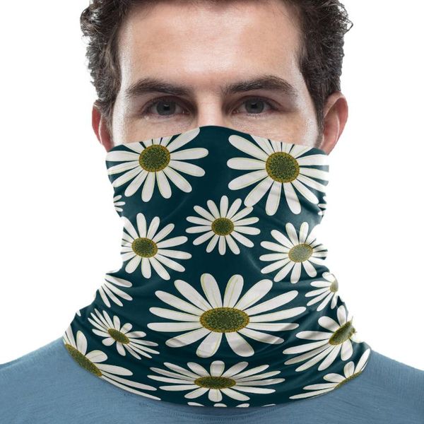 

scarves cute little daisy design neck gaiter magic scarf mens ladies rectangular hijab custom, Blue;gray