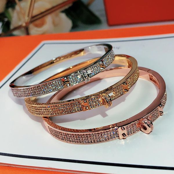 

Hot Lock Gold Bracelets Women Bangles Punk for Best gift luxurious Superior quality jewelry Leather belt Bracelet free delivery fashion, Black