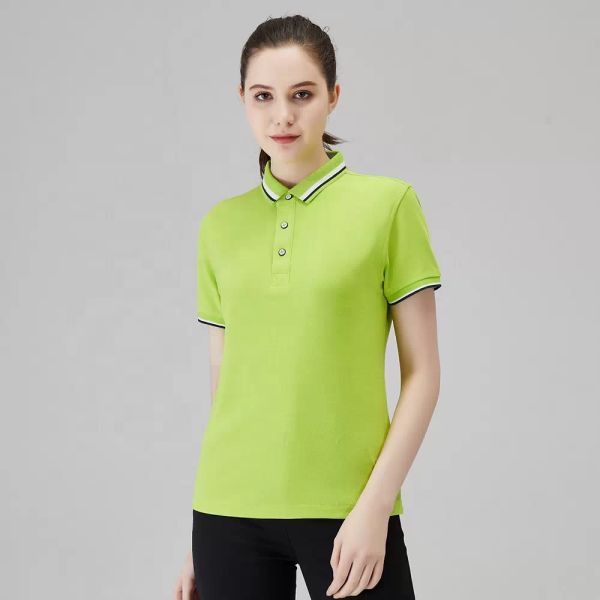 

combed polo women hombre manga corta t shirt custom embroidery logo golf fit, White
