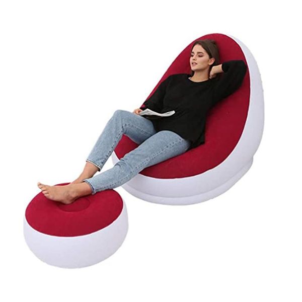 

outdoor pads comfortable inflatable sofa indoor small lazy chair flocking stool single lounge bed