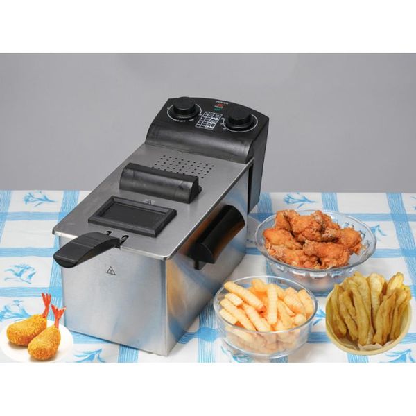 

tools & accessories 3,5l stainless steel 2000w electric fryer with window on lid