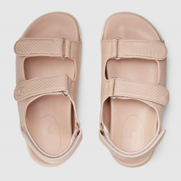 

2021 fashion women sandals designer sports leather material soft comfortable classic cut out design, Black