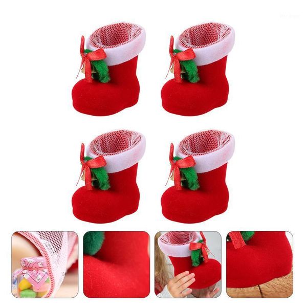 

christmas decorations 4pcs adorable gift boots sweets packing decors pendants