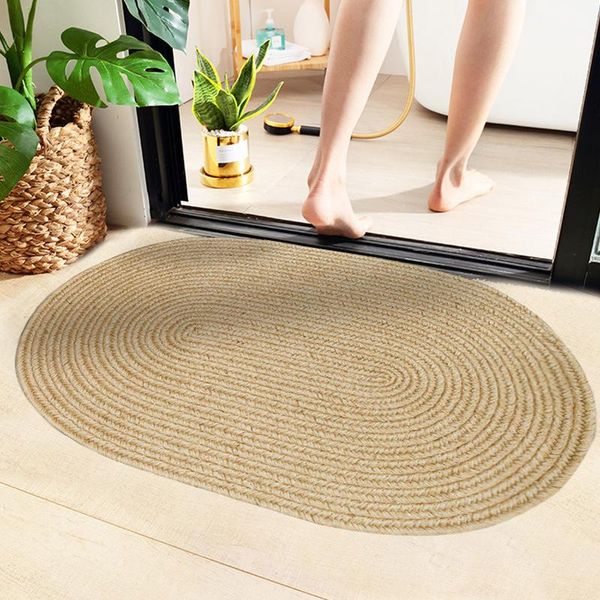 

home entry door mat kitchen toilet bathroom foot jute nordic absorbent non-slip household bath mats