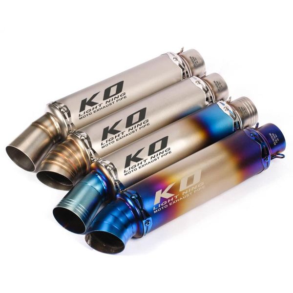 

universal motorcycle exhaust tail pipe without 51mm diameter 365/380/400mm length stainless steel and carbon fiber system