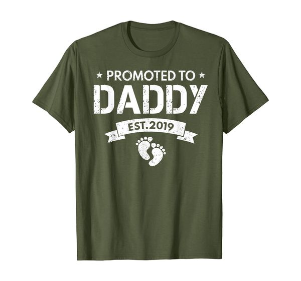 

promoted to daddy soon to be new daddy gift 2019 t-shirt, White;black