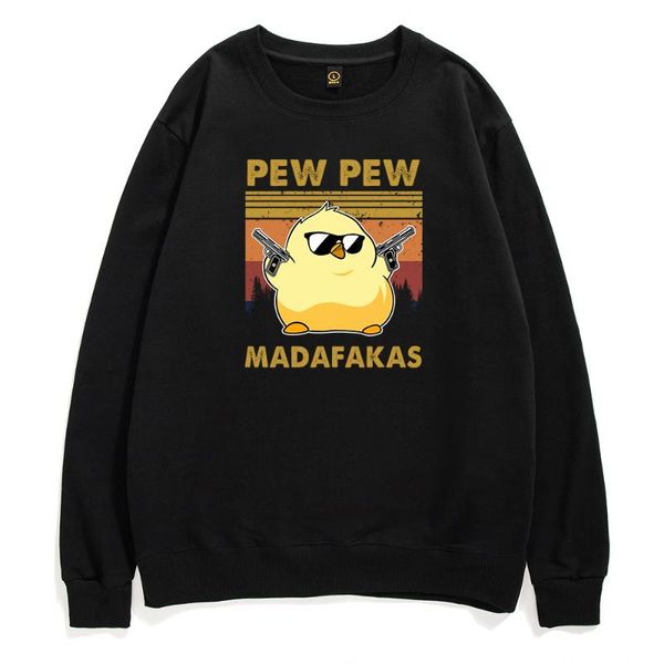 

men's hoodies & sweatshirts pew madafakas funny sweatshirt male kawaii chick graphic winter autumn warm hipster urban streetwear, Black