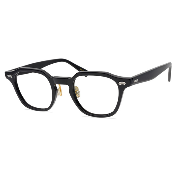 

fashion sunglasses frames vintage rivets handmade acetate eyeglasses frame men full rim optical eyewear prescription myopia glas, Black
