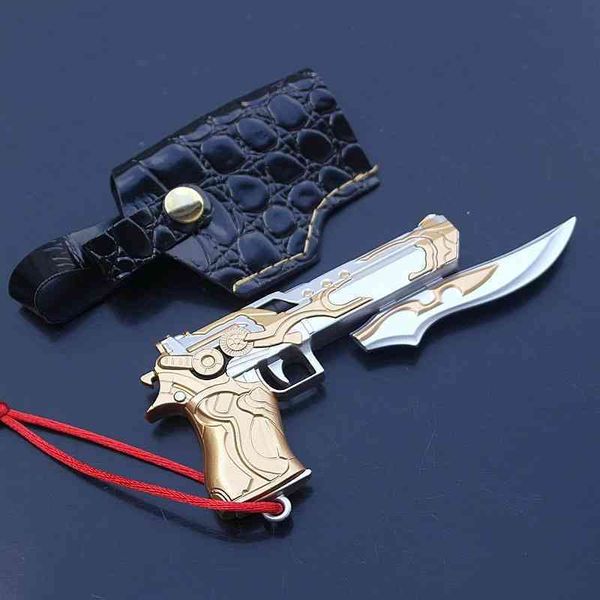 

hero god desert eagle gun model with leather cover alloy weapon props toys