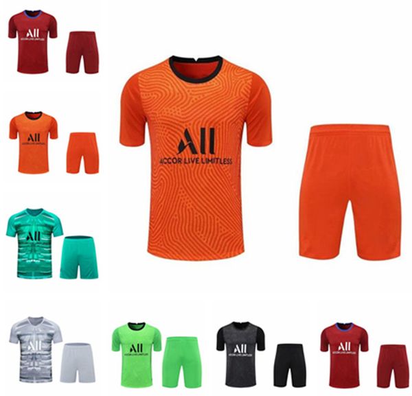 

21 Fans Version Paris Goalkeeper GK Goalie Soccer Jersey 16 Sergio Rico Keylor Navas 1 Nicolas Douchez Alphonse Areola Football Shirt adult Kits, Black;yellow