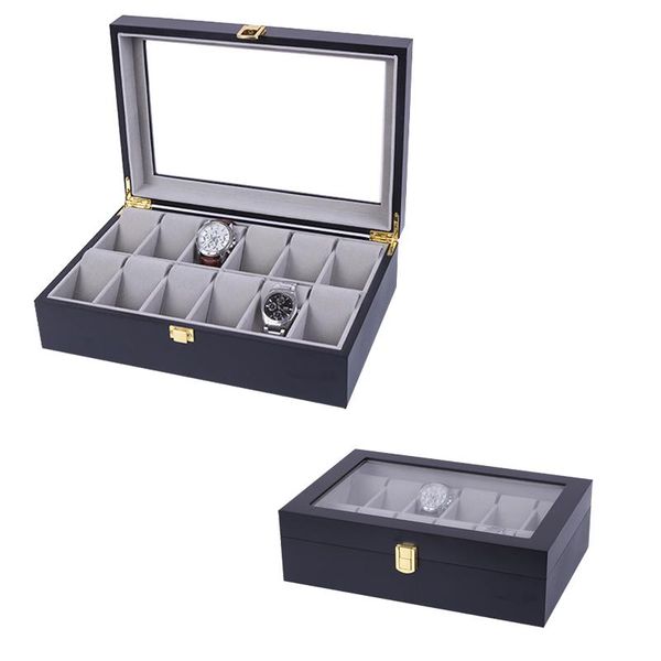 

storage boxes & bins 2021 12 grids wooden watch case box casing for hours sheath