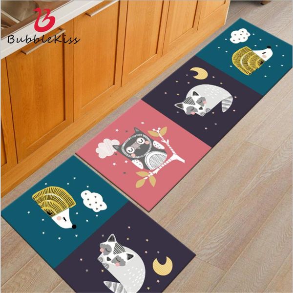 

carpets bubble kiss cartoon kitchen mat home cute rug entrance door washable corridor slip long carpet dining table foot pad
