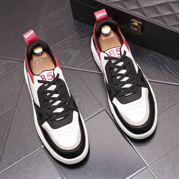 Designer Men Fashion Casual Brand Shoes European Quality Facil Sports Flats Sneakers Spring Autumn Autum-Up Low Top Top Vulcanized Masculino Laoafer X166 853 40