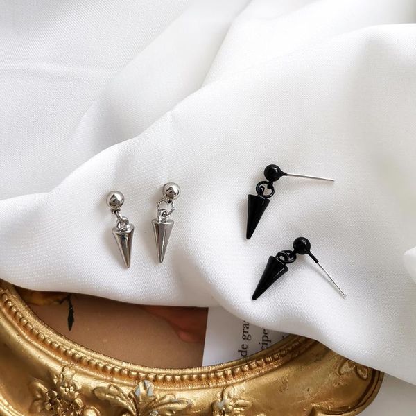 

dangle & chandelier personality cool handsome little punk rock hip-hop earring rivet stud earrings trendy women jewelry gifts, Silver