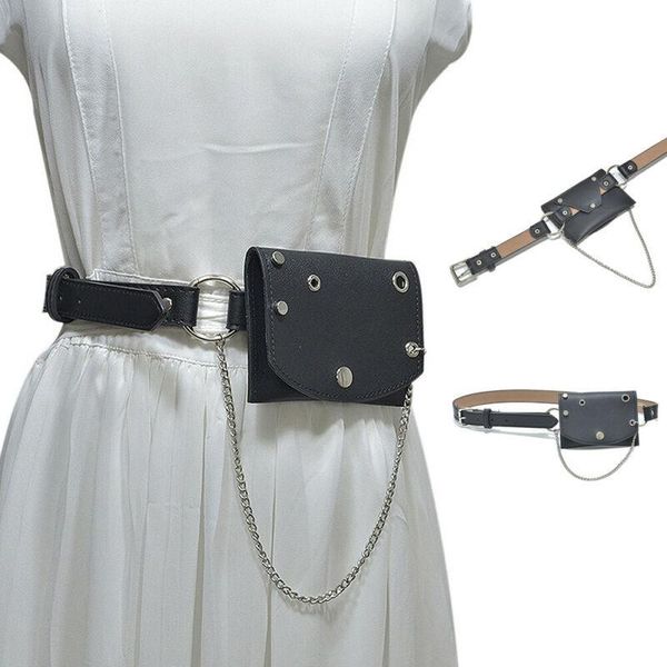 

women fashion bum bag fanny pack pouch holiday travel waist belt leather money wallet est lady chain packs bags