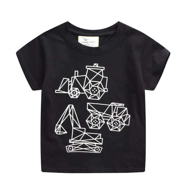 

boys' 2021 summer new children's cartoon t-shirt baby's short sleeve t-shirt soft foreign style, White