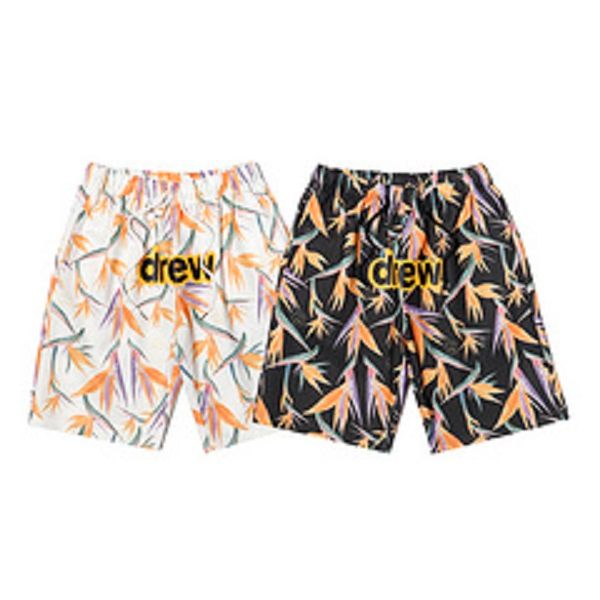 

men's shorts summer casual loose fashion men's bieber bird drew mesh short pants, White;black