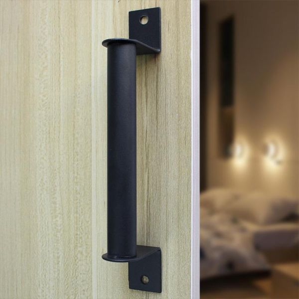 

handles & pulls barn door pull handle heavy duty black iron bed sliding gate shed garage kitchen furniture cabinet knob and