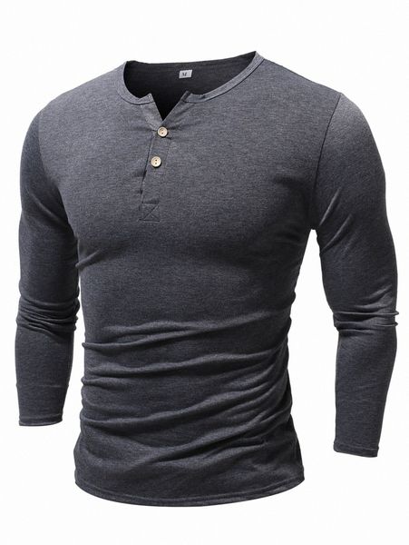

men notched neck button detail tee m1to#, White;black